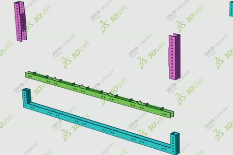 岩心箱用定位捆索组合结构